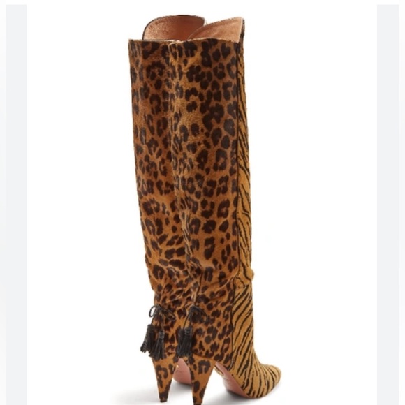 AQUAZURRA/Claudia Schiffer Leopard Boots 39 - Picture 3 of 10